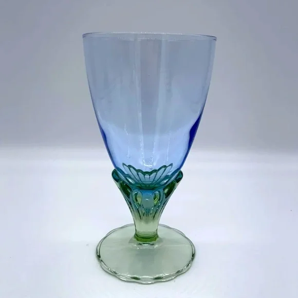 VTG BORMIOLI ROCCO BAHIA FOOTED GOBLET ITALY SET OF 4 5 5/8” JUICE WATER WINE DC - Picture 4 of 10